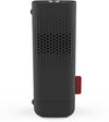 Boneco P50 zwart frontaal uitzicht met perforaties en rood logo