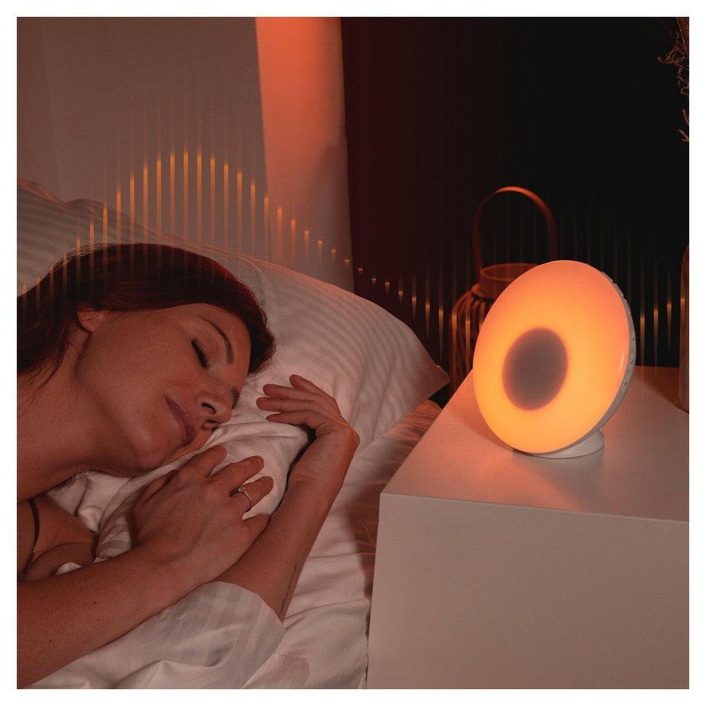 Lanaform WL-100C lichtwekker met zonsondergangsimulatie in donkere slaapkamer