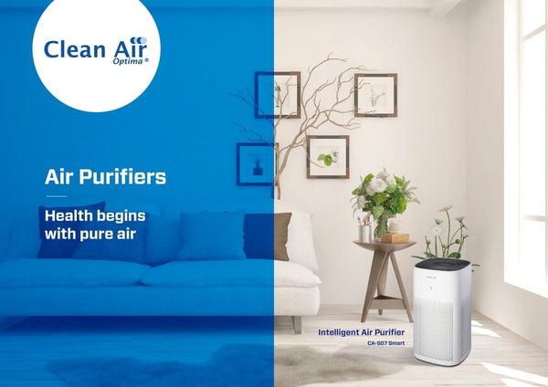Clean Air CA-507 - Smart luchtreiniger voor 70 m² - in woonkamer- display shopvoorgezondheid