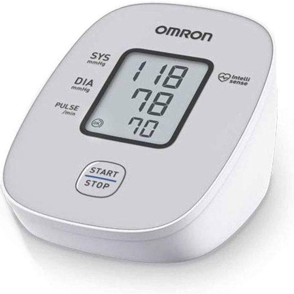 Omron M2 basic bovenarmbloeddrukmeter met groot scherm en Intelli sense technologie