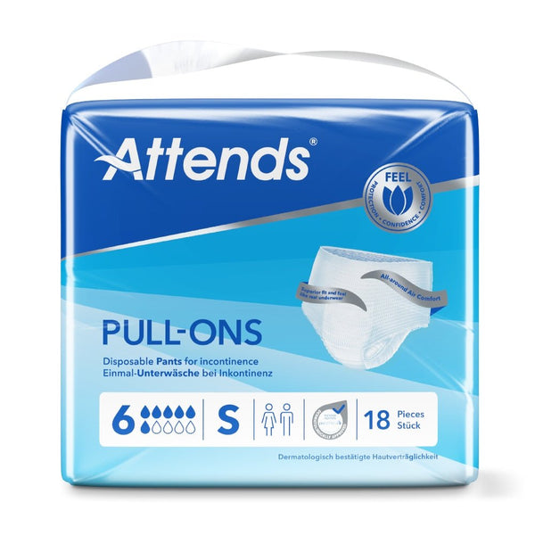 Attends Pull-Ons 6 - incontinentie broekjes - voor matige tot zware incontinentie - maat s - Shopvoorgezondheid