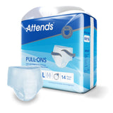 Attends Pull-Ons incontinentiebroekjes maat XL, 14 stuks, lichtblauw met elastische benen en tailleband