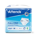 Attends Pull-Ons incontinentiebroekjes maat M, 16 stuks, blauw-witte verpakking met All-around Air Comfort