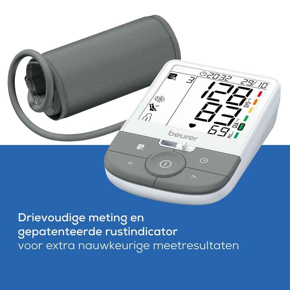 Beurer BM 53 met drievoudige meting en gepatenteerde rustindicator voor nauwkeurigheid