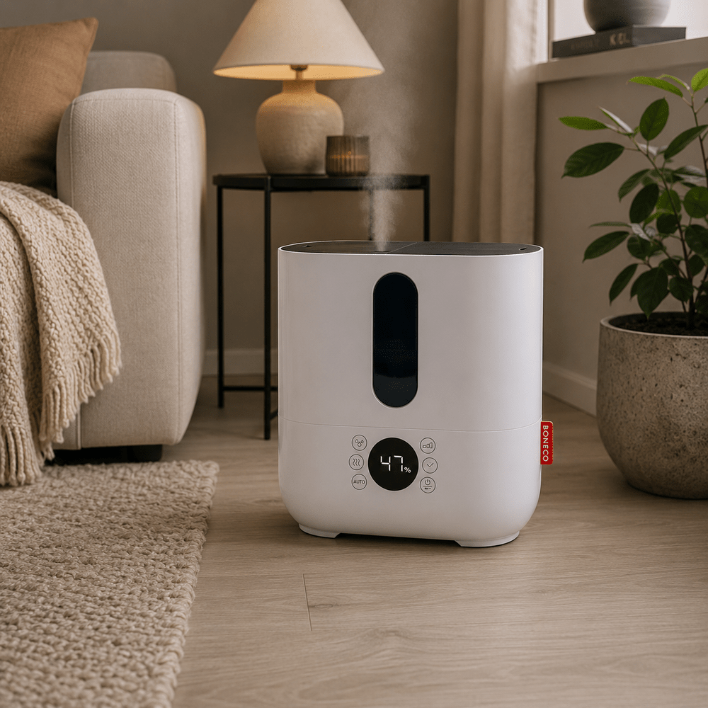 Boneco U350 ultrasone luchtbevochtiger wit met nevel en display