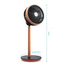Maatvoering Clean Air Optima ventilator: 702 mm hoog met houten details