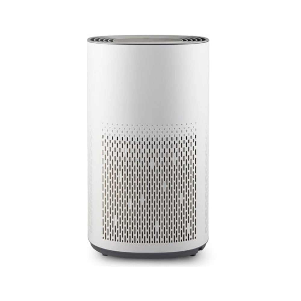 Clean Air Optima CA-505 witte cilindrische luchtreiniger met grijze accenten