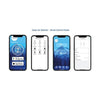 Clean Air Optima Smart Control Panel app scherm met temperatuur en oscillatie instellingen
