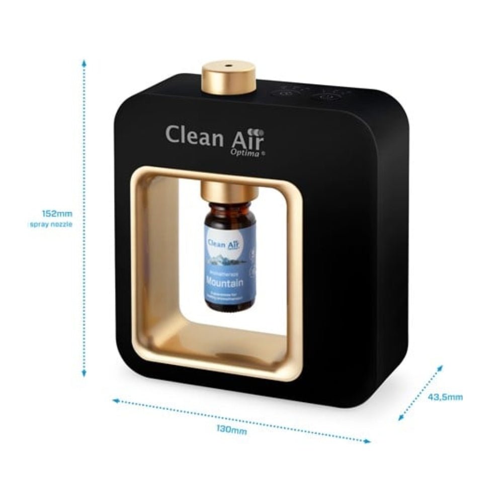 Clean Air Optima aroma diffuser zwart afmetingen 152x130x43,5 mm