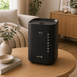 Clean Air Optima CA-605 zwarte smart luchtbevochtiger met LED display en touchbediening