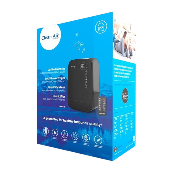 Clean Air Optima - CA-607B Smart - luchtbevochtiger - tot 65 m² - kleur zwart - verpakking- shopvoorgezondheid