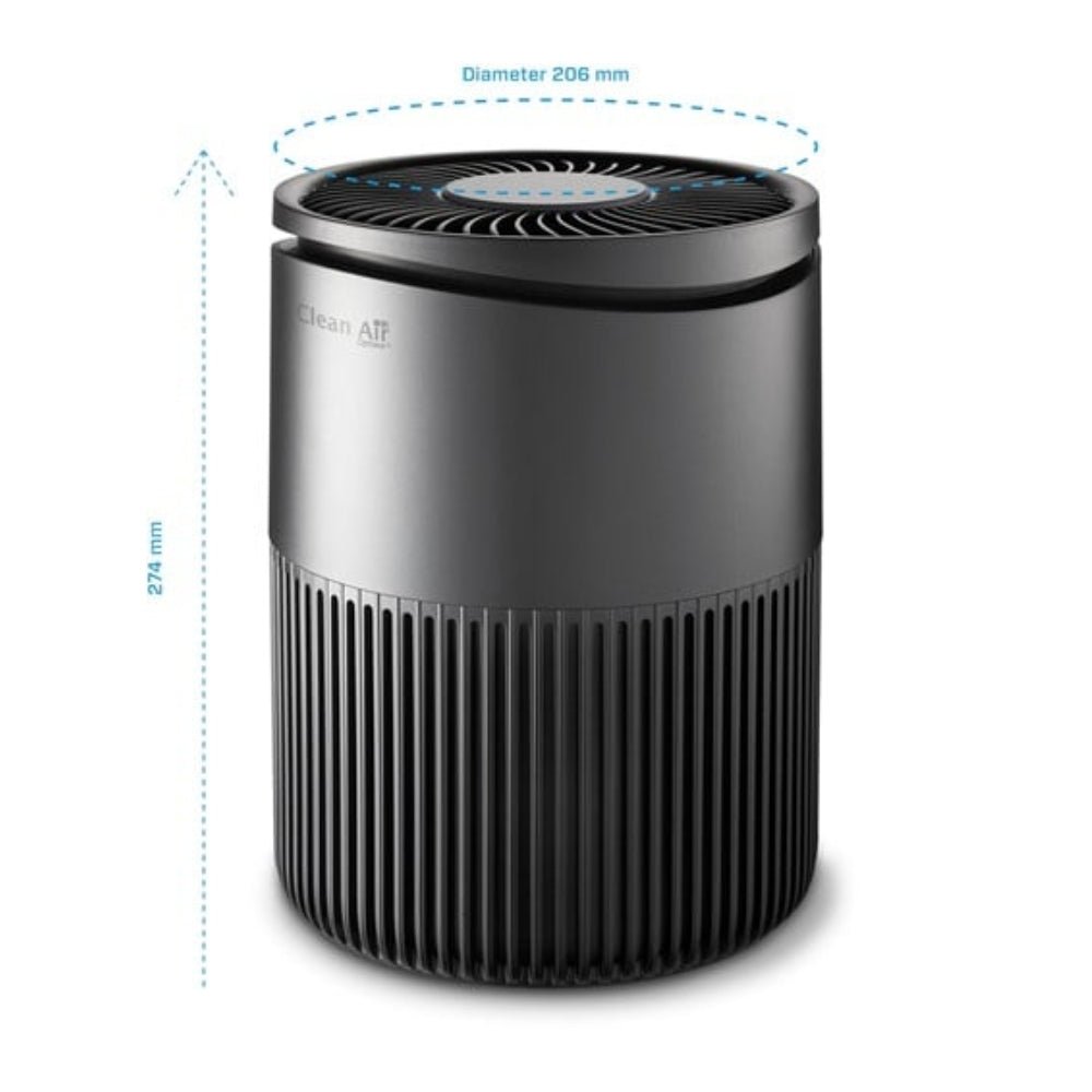 Clean Air Optima CA-503 luchtreiniger afmetingen zwart