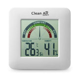Witte Clean Air Optima hygrometer met LCD-scherm en luchtvochtigheidsindicator