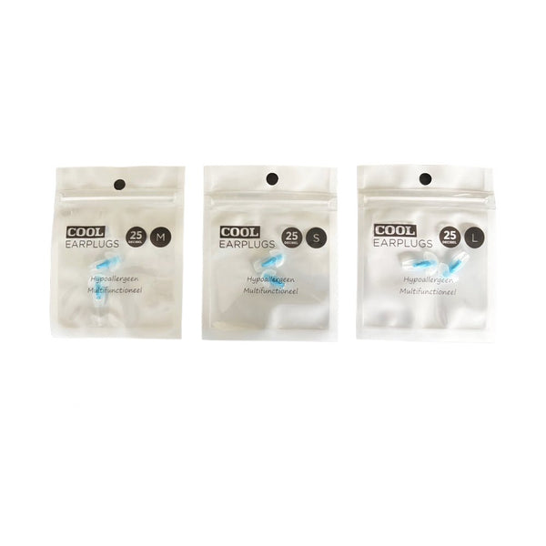 Cool_earplugs_25_decibel_S-M-L_zakjes