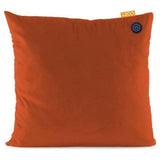 Oranje draadloos warmtekussen Una 45x45 cm met COZY label en aan/uit knop
