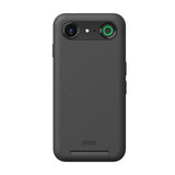 Achterkant Doro powerbank voor klappentelefoon met matte korrelige afwerking