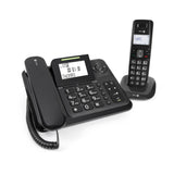 Doro Comfort 4005 draadloos en vast telefoonsysteem zwart vanuit hoekperspectief