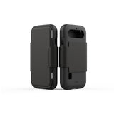 Doro wallet case voor Leva telefoons met mat oppervlak en zichtbaar Doro logo