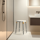 King douchekruk rond wit met antislip doppen in badkamer