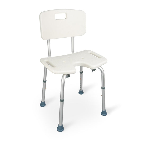 Timago douchestoel met rugsteun, u-vormige zitting Shopvoorgezondheid Shopvoorgezondheid