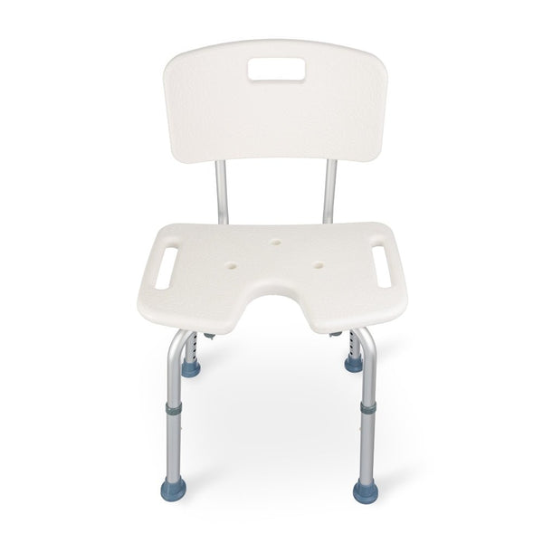 Timago douchestoel met rugsteun, u-vormige zitting Shopvoorgezondheid