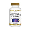 Golden Naturals Vitamine K2 MK-7 en D3 supplementenpot met hartillustratie