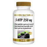 Golden Naturals 5-HTP 250 mg supplement fles met 60 veganistische tabletten