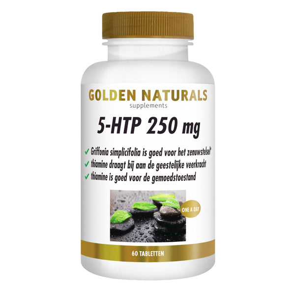 Golden Naturals 5-HTP 250 mg (60 veganistische tabletten)