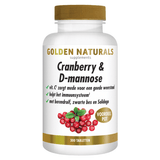 Golden Naturals Cranberry & D-mannose voordeelpot met 300 vegan capsules en vitamine C