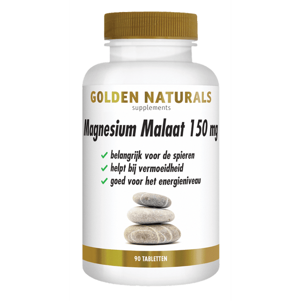 Magnesium Malaat 150 mg van Golden Naturals Golden Naturals Supplementen Shopvoorgezondheid