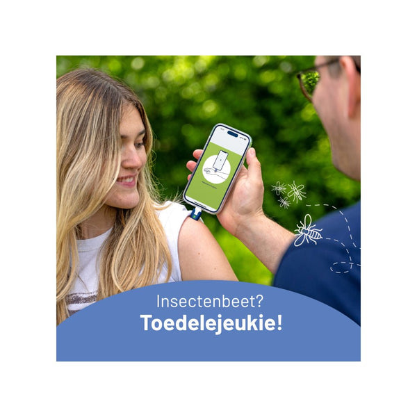 App interface Heat-it insectenbeet behandeling op smartphone