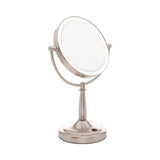 Impulsion ronde make-upspiegel zilver met LED-verlichting en draaibare arm