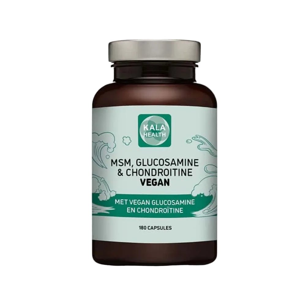 Kala Health MSM glucosamine chondroïtine vegan capsules 180 stuks in bruine fles