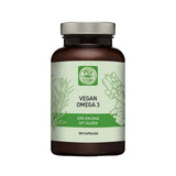 Kala Health Vegan Omega-3 fles met 180 capsules, EPA en DHA uit algenolie, groen etiket met zilverkleurige dop
