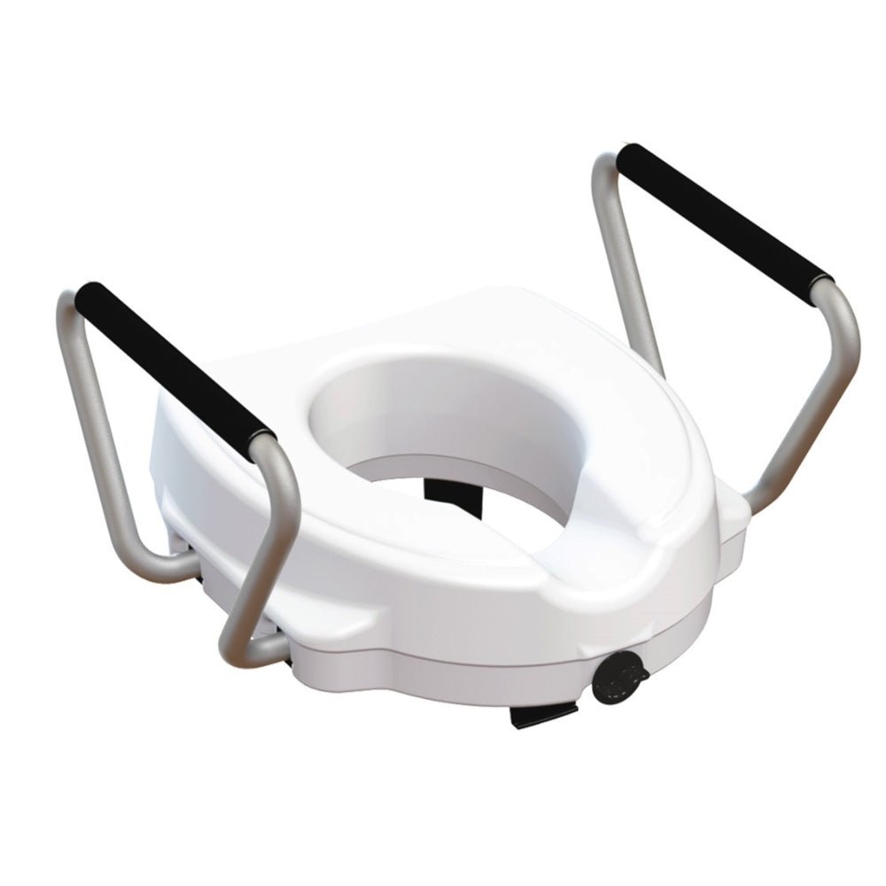 Witte King toiletverhoger 12 cm met inklapbare armsteunen en ergonomische zitting