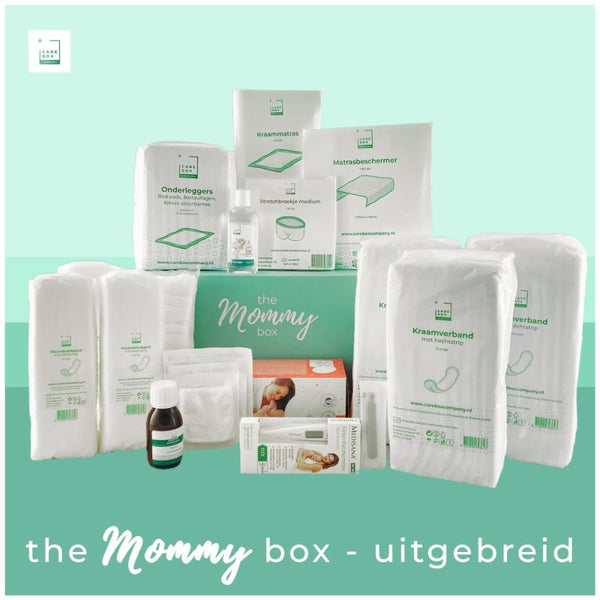 Kraampakket - de Mommy Box compleet - 14 hoogwalitatieve verzorgingsproducten - van CareBoxCompany - Shopvoorgezondheid