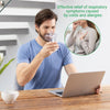 Medisana inhalator gebruik man en laptop