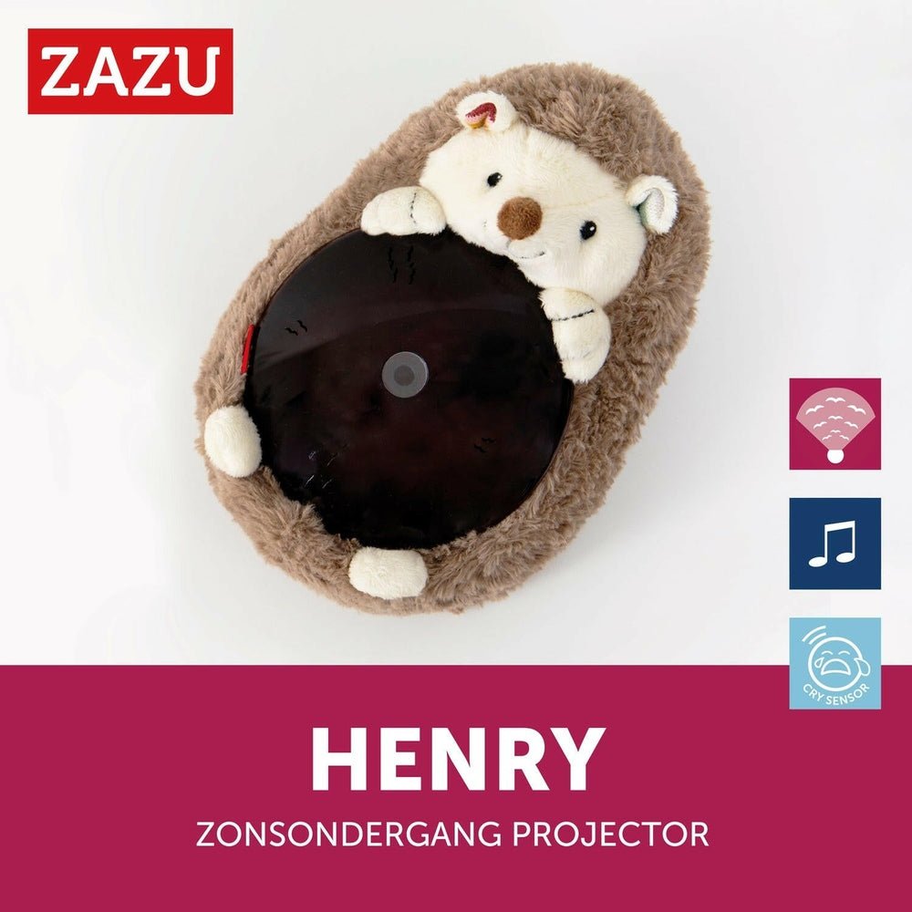 Zazu Henry de Egel zonsondergang projector met merklogo en functies