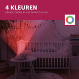 Zazu sterrenprojector ijsbeer projecteert rode sterren in vier kleuren
