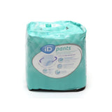 Transparante verpakking iD pants incontinentiebroekjes met groen-blauw label