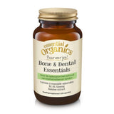 Essential Organics Bone & Dental Essentials supplementen in bruine fles met gouden dop voor sterke botten en tanden