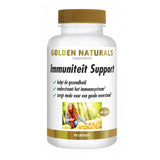 Golden Naturals Immuniteit Support 90 vega capsules in witte fles met gouden dop voor weerstand en immuunsysteem