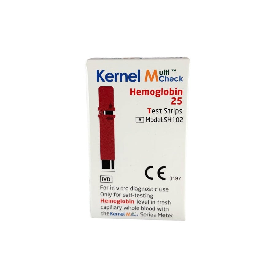Kernel MultiCheck hemoglobine teststrips verpakking van 25 stuks voor thuisgebruik