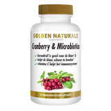 Golden Naturals Cranberry & Microbiotica fles met 60 maagsapresistente capsules voor blaas en immuunsysteem