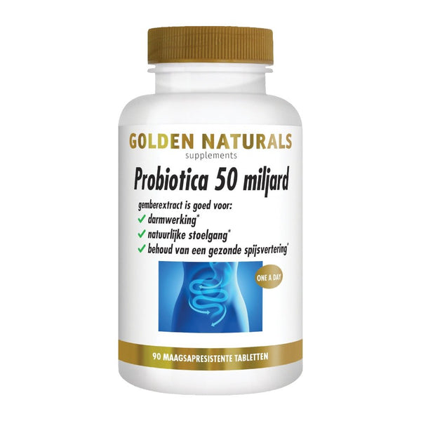 Golden Naturals Probiotica 50 miljard 90 maagresistente capsules - GOL64326 -Shopvoorgezondheid