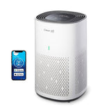 Witte Clean Air Optima CA-507 slimme luchtreiniger met app-bediening en groene LED-statuslamp