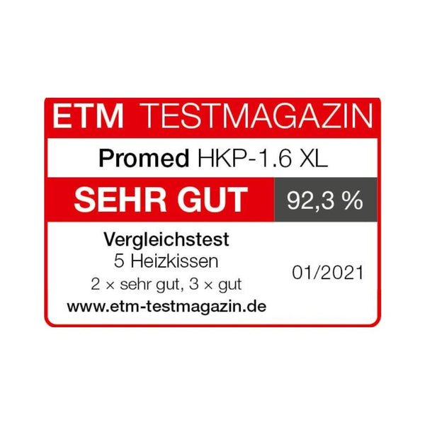 Promed Elektrisch warmtekussen HKP-1.6 XL Duits testresultaat