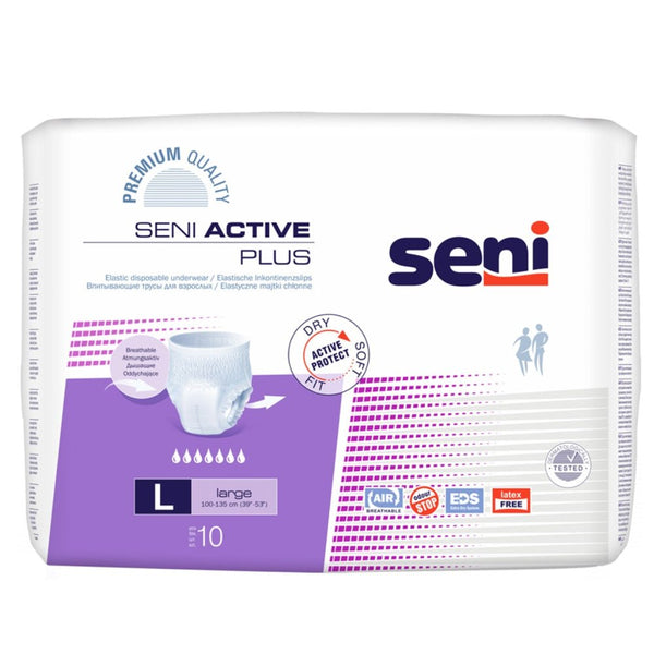 Seni Active Plus Incontinentie Broekjes (pants) - maat Large- 10 stuks verpakking - Shopvoorgezondheid