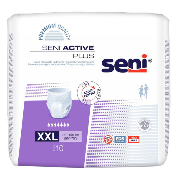Seni Active Plus Incontinentie Broekjes (pants) - maat XXL extra-extra Large- 10 stuks verpakking - Shopvoorgezondheid