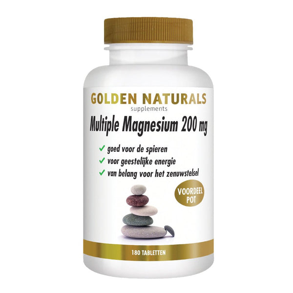 Golden Naturals Multiple Magnesium 200 mg - 180 tabletten - GOL64760-Shopvoorgezondheid . jpg